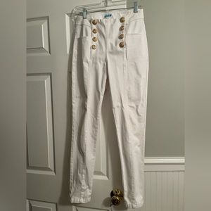 J McLaughlin white sailor jeans